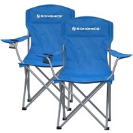 Niebieskie składane krzesła turytyczne 2 szt.