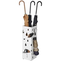 Nowoczesny parasolnik biały 49 cm LOFT Wykonany z metalu, stylowy i nowoczesny parasolnik do Twojego przedpokoju w stylu industrialnym oraz nowoczesnym