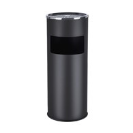 Kosz na śmieci z popielniczką 60,5 cm czarny