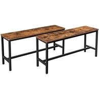 Zestaw dwóch ławek do jadalni LOFT Dwie ławki do siedzenia idealne do jadalni i kuchni w styli industrialnym, loftowym - solidne i wytrzymałe.