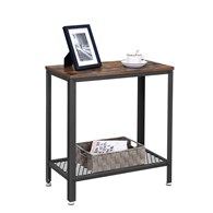 Konsola industrialna stolik kawowy 60 cm Wykonana ze stali i płyty MDF, nowoczesna rustykalna półka stolik do salonu w stylu industrialnym, minimalistycznym oraz LOFT