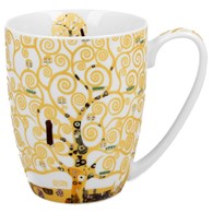 Porcelanowy kubek Klimt Ecru Tree Of Life 350 ml