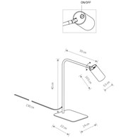 Lampa stołowa MONO czarna GU10