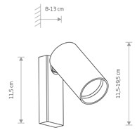 Kinkiet z włącznikiem MONO Biały 1xGU10