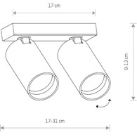 Lampa sufitowa  MONO czarna 2xGU10
