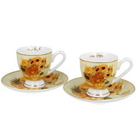Zestaw filiżanek espresso Van Gogh Sunflowers 90 ml 2 szt