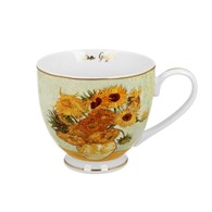 Porcelanowy kubek na stopce Van Gogh Sunflowers 530 ml