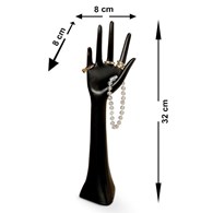 Stojak na biżuterię Hand wys 32 cm wykonanie polyresin, kolor czarny