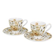 Zestaw 2 filiżanek espresso English Roses White 90 ml