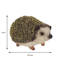 Figurka ogrodowa Jeż 14,5 cmRzeźba, figurka do ogrodu, jeżyk wykonany z tworzywa sztucznego, w odcieniach beżu i brązu, wymiary: 14,5x9 cm
