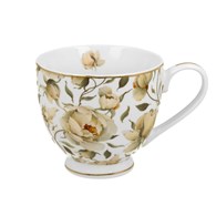 Porcelanowy kubek na stopce English Roses White 530 ml
