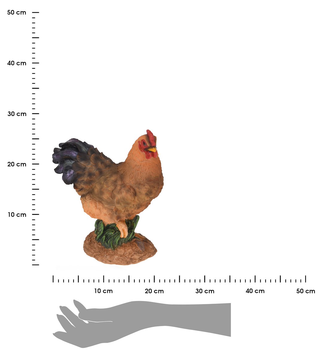 Kura ogrodowa kolorowa 27 cm