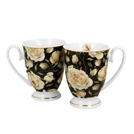 Komplet 2 kubków Royal English Roses Black 320 ml