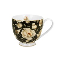 Porcelanowy kubek na stopce English Roses Black 530 ml