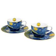 Zestaw 2 filiżanek espresso Van Gogh Starry Night 90 ml