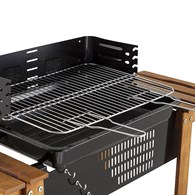 Drewniany grill węglowy z wózkiem Azur