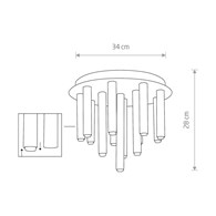 Lampa sufitowa STALACTITE biaa 13xG9