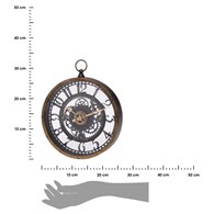 Zegar ścienny koła zębate 26,7 cm Okrągły zegar na ścianę w loftowym wykończeniu z czytelną tarczą o średnicy 26,5 cm