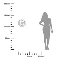 Biały Zegar ścienny z termometrem 30,5 cm