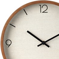 Nowoczesny Zegar ścienny biało beżowy 30 cm