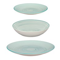 Zestaw talerzy obiadowych 12 el. SPIRAL niebieskie