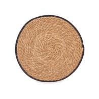 Okrągła podkładka z juty 35 cm czarna ra