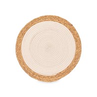 Okrągła podkładka jutowa 35 cm – biała n