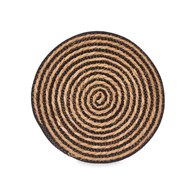 Okrągła podkładka 35 cm – juta i czarny