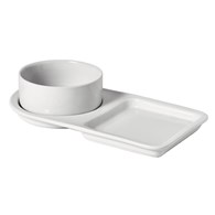 Zestaw miseczka i talerzyk z podstawką do serwowania