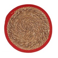 Okrągła podkładka pleciona 35 cm czerwon