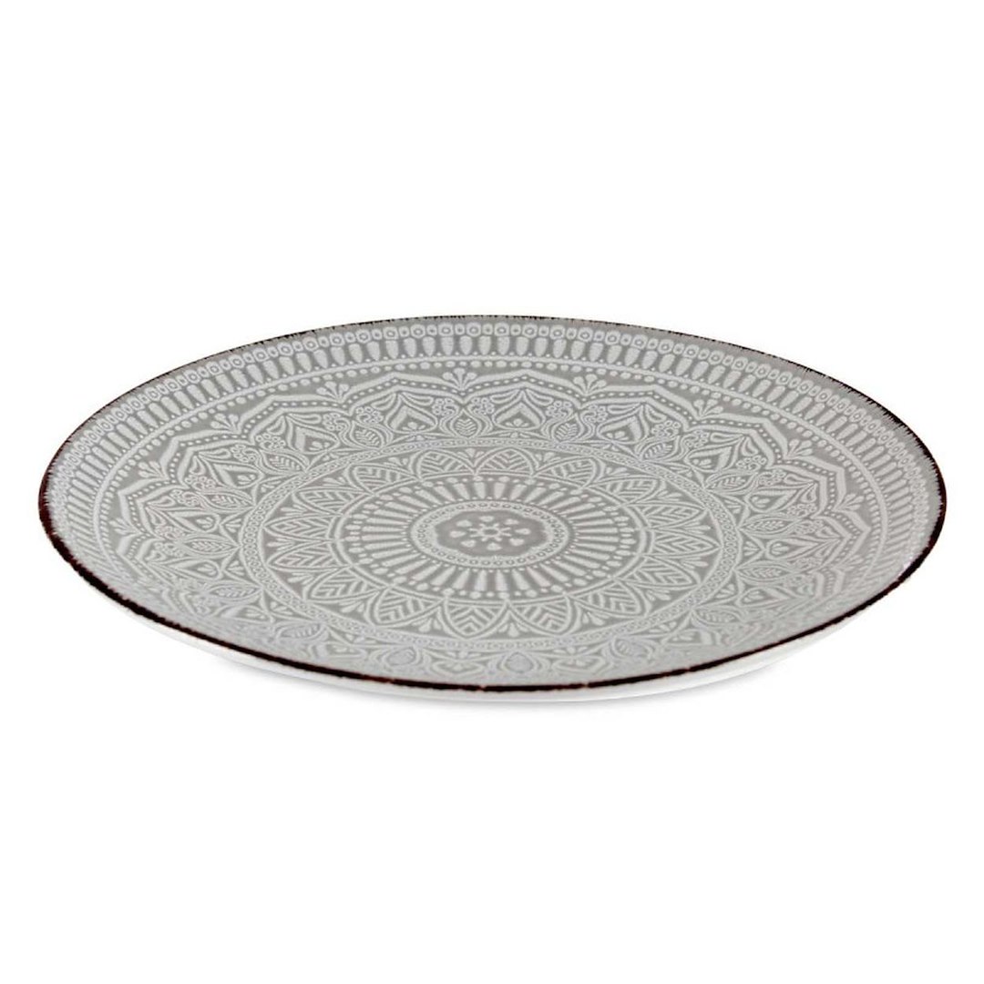 Talerz obiadowy 27 cm MANDALA szary