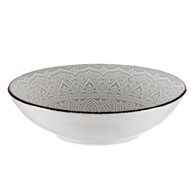 Talerz głęboki 20 cm MANDALA szary