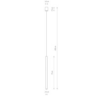 Lampa wisząca LASER 75cm Biały 1xG9