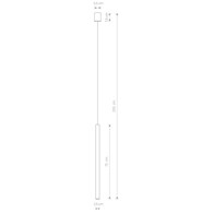 Lampa wisząca LASER 75cm czarny 1xG9