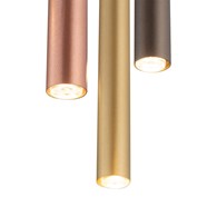 Lampa wisząca LASER 100cm czarny/zoty 1xG9