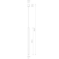 Lampa wisząca LASER 100cm Biały 1xG9