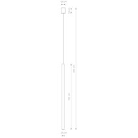 Lampa wisząca LASER 100cm czarny 1xG9
