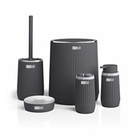 Zestaw łazienkowy 5 el NIDA szary chrom