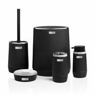 Zestaw łazienkowy 5 el NIDA czarny chrom