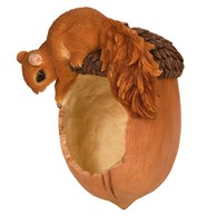 Karmnik dla ptaków z wiewiórką h20,4 cm