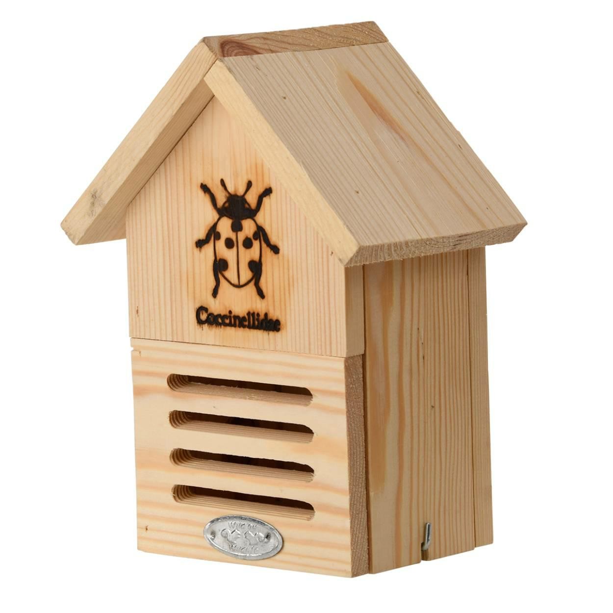 Domek dla biedronek z naturalnego drewna