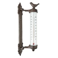 Termometr ścienny żeliwny Ptak Dekoracyjny termometr zewnętrzny, który  można przymocować do ramy okna lub do ściany o wysokości 27 cm