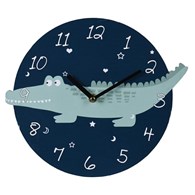 Zegar ścienny okrągły Krokodyl Zegar dziecięcy do powieszenia na ścianę o średnicy 26 cm
