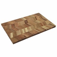 Deska kuchenna z drewna akacjowego 40x25 cm Drewniana deska kuchenna do krojenia i serwowania przekąsek wykonana z mocnego i trwałego drewna akacjowego o wymiarach: 40x25 cm