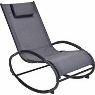 Fotel bujany z poduszką ciemny szary Nowoczesny fotel wykonany z solidnego materiału w kolorze szarym, stalowa podstawa w kolorze czarnym