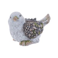Donica kamienna ogrodowa Ptak Ciężka, masywna doniczka w kształcie figurki ptaka, do ogrodu, na taras, balkon o wymiarach: 25x33x22,5 cm