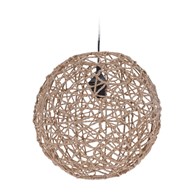 Lampa sufitowa pleciona Kula Boho 30 cm Druciany klosz w kształcie kuli opleciony naturalnym materiałem z trawy morskiej, minimalistyczny i elegancki design o wymiarach: 30x30 cm
