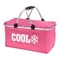 Torba termiczna Cooler bag 35L różowa Wykonana z solidnego materiału, posiada uchwyty i ramę z aluminium, doskonale sprawdzi się na wakacjach czy w podróży
