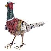 Dekoracyjny ptak Bażant do ogrodu Dekoracyjna figurka ogrodowa, rzeźba bażanta wykonana z metalu w wyrazistych kolorach o wymiarach: 40x58x20 cm