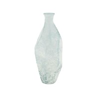 Szklany wazon dekoracyjny 31 cm biało-błękitny